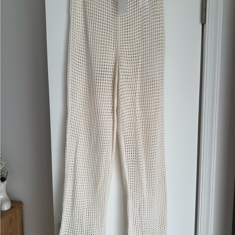 Abercrombie & Fitch Cream Wide Leg Jumpsuit
